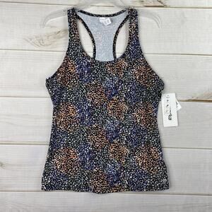 MARIKA Tank Top Womens S Multicolor Animal Print Racerback Gym Loungewear NWT